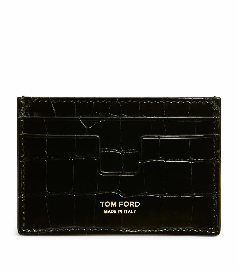 TOM FORD Aligator Card Holder BLK BLK Cardholders 1 TOM FORD Aligator Card Holder BLK BLK Cardholders