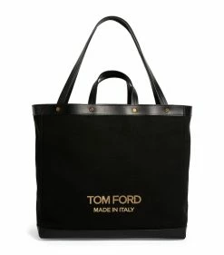 TOM FORD Canvas T Screw Tote Bag C9203 Top Handle Bags