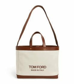 TOM FORD Canvas T Screw Tote Bag C7713 Tote Bags