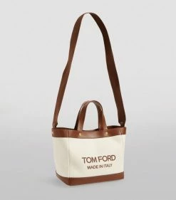 TOM FORD Canvas T Screw Tote Bag C7713 Tote Bags -Tom Ford Store tom ford canvas t screw tote bag 17291747 35344561 1000