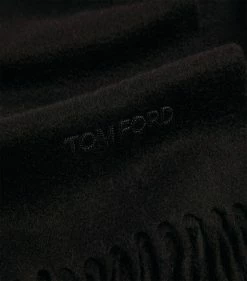 TOM FORD Cashmere Scarf 001 BLK SLD Scarves -Tom Ford Store tom ford cashmere scarf 17293284 35347100 1000