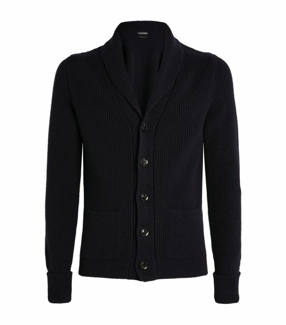 TOM FORD Cashmere Shawl Cardigan 402 DK BLU SLD Cardigans 1 TOM FORD Cashmere Shawl Cardigan 402 DK BLU SLD Cardigans
