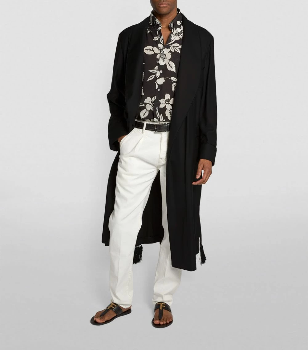 TOM FORD Cashmere Twill Robe 001 BLK SLD Dressing Gowns 2 TOM FORD Cashmere Twill Robe 001 BLK SLD Dressing Gowns - Image 2