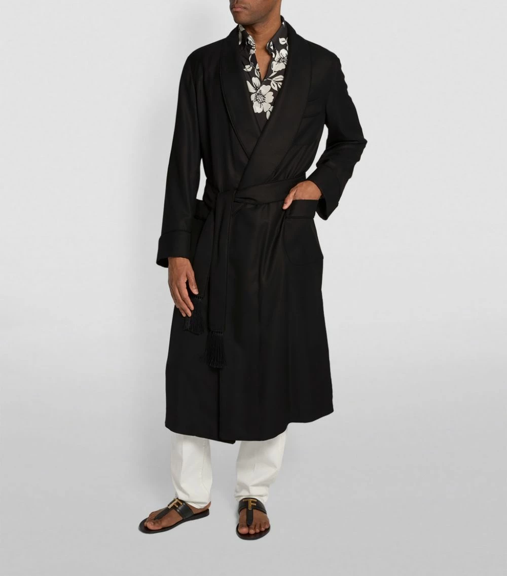 TOM FORD Cashmere Twill Robe 001 BLK SLD Dressing Gowns 3 TOM FORD Cashmere Twill Robe 001 BLK SLD Dressing Gowns - Image 3
