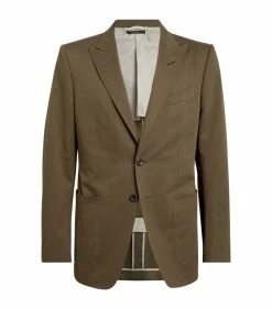 TOM FORD Cotton-Cashmere O'Connor Tailored Jacket 302 DK GRN SLD Blazers