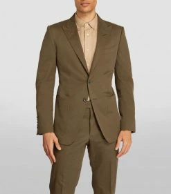 TOM FORD Cotton-Cashmere O'Connor Tailored Jacket 302 DK GRN SLD Blazers -Tom Ford Store tom ford cotton cashmere oconnor tailored jacket 17531548 37532233 1000