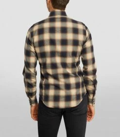 TOM FORD Cotton Check Shirt 266 MD BGE CK Casual Shirts -Tom Ford Store tom ford cotton check shirt 17532618 37269301 1000