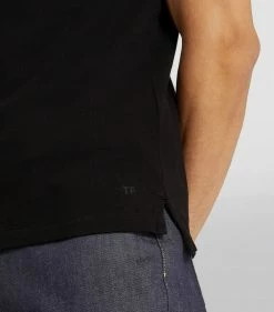 TOM FORD Cotton Piqué Polo Shirt 002 BLK Polo Shirts -Tom Ford Store tom ford cotton pique polo shirt 17530958 36982223 1000