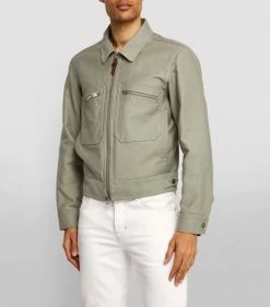 TOM FORD Cotton Zip-Up Jacket 022 DK GRY SLD Bomber Jackets -Tom Ford Store tom ford cotton zip up jacket 17531570 36854831 1000