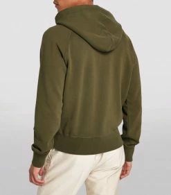 TOM FORD Garment-Dyed Hoodie 312 MD GRN SLD Hoodies -Tom Ford Store tom ford garment dyed hoodie 16999155 33867395 1000