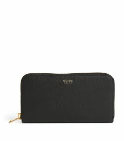 TOM FORD Grained Leather Continental Wallet BLKBLACK Cardholders