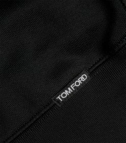 TOM FORD Half-Zip Polo Shirt 001 BLK SLD Polo Shirts -Tom Ford Store tom ford half zip polo shirt 17531588 37196047 1000