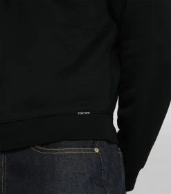 TOM FORD Half-Zip Polo Shirt 001 BLK SLD Polo Shirts -Tom Ford Store tom ford half zip polo shirt 17531588 37196049 1000
