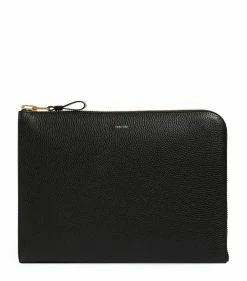 TOM FORD Large Leather Zipped Pouch BLKBLACK Pouches