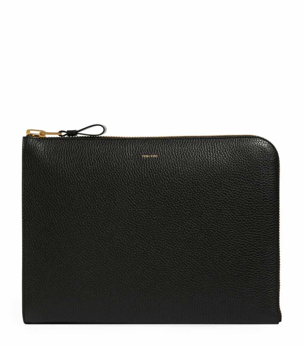 TOM FORD Large Leather Zipped Pouch BLKBLACK Pouches 1 TOM FORD Large Leather Zipped Pouch BLKBLACK Pouches