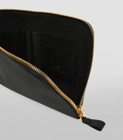 TOM FORD Large Leather Zipped Pouch BLKBLACK Pouches 12 TOM FORD Large Leather Zipped Pouch BLKBLACK Pouches -Tom Ford Store tom ford large leather zipped pouch 15096948 25649118 1000
