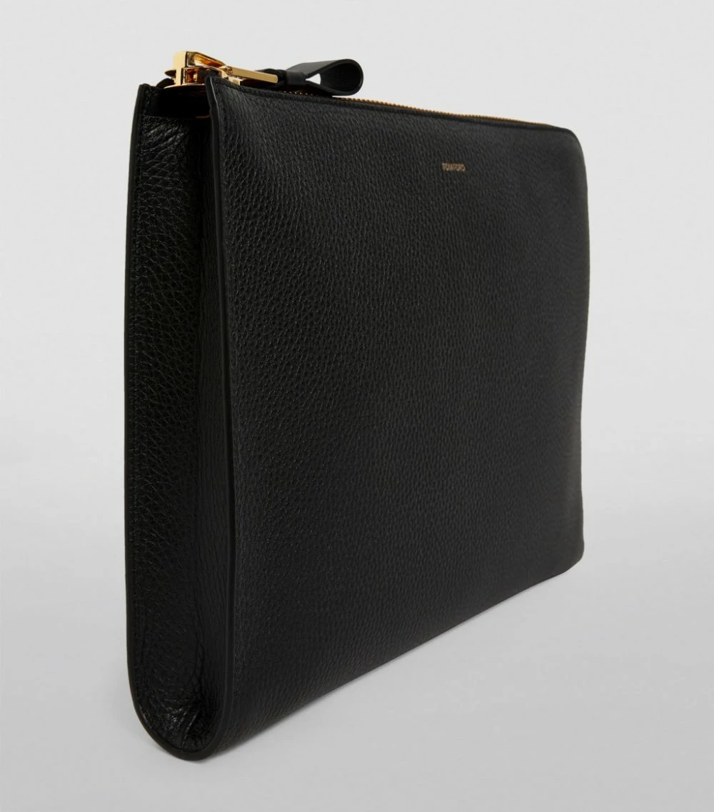 TOM FORD Large Leather Zipped Pouch BLKBLACK Pouches 7 TOM FORD Large Leather Zipped Pouch BLKBLACK Pouches - Image 7