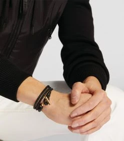 TOM FORD Leather Braided Bracelet BLG BLK Bracelets -Tom Ford Store tom ford leather braided bracelet 17201295 34801895 1000