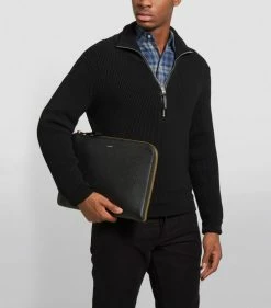 TOM FORD Leather Buckley Zip Pouch BLK BLK Pouches -Tom Ford Store tom ford leather buckley zip pouch 14823498 25389700 1000