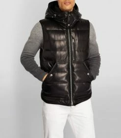 TOM FORD Leather Down-Filled Gilet 001 BLK SLD Gilets 8 TOM FORD Leather Down-Filled Gilet 001 BLK SLD Gilets -Tom Ford Store tom ford leather down filled gilet 17530969 37543191 1000