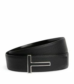 TOM FORD Leather Logo Belt U9000BLACK Belts