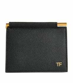 TOM FORD Leather Money Clip Wallet U9000 BLACK Wallets