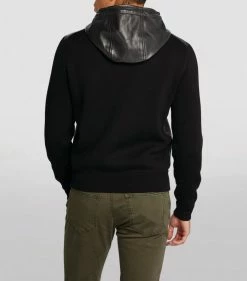 TOM FORD Leather-Panelled Jacket 001 BLK SLD Leather Jackets -Tom Ford Store tom ford leather panelled jacket 17202085 34800696 1000