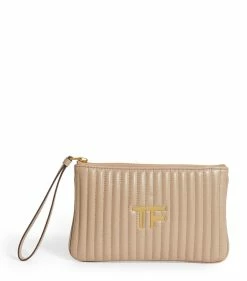 TOM FORD Leather Quilted Wrist Pouch U8006 Pouches