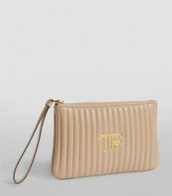 TOM FORD Leather Quilted Wrist Pouch U8006 Pouches -Tom Ford Store tom ford leather quilted wrist pouch 16454911 31894617 1000