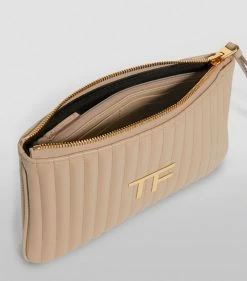 TOM FORD Leather Quilted Wrist Pouch U8006 Pouches -Tom Ford Store tom ford leather quilted wrist pouch 16454911 31894622 1000