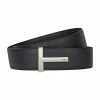 TOM FORD Leather Reversible Belt C5901 NVYBLK Belts
