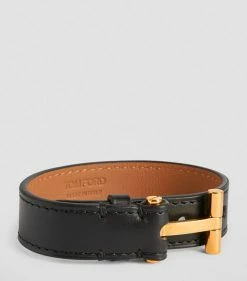 TOM FORD Leather T Bracelet BLG BLACK Jewellery -Tom Ford Store tom ford leather t bracelet 15155754 29210476 1000