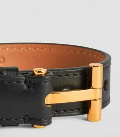 TOM FORD Leather T Bracelet BLG BLACK Jewellery -Tom Ford Store tom ford leather t bracelet 15155754 29210486 1000