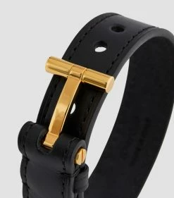 TOM FORD Leather T Bracelet BLG BLACK Jewellery -Tom Ford Store tom ford leather t bracelet 15155754 29210498 1000