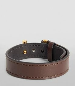 TOM FORD Leather T Bracelet DBG BRWN Jewellery -Tom Ford Store tom ford leather t bracelet 16824241 37070480 1000