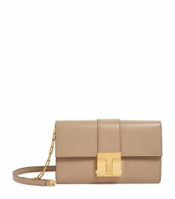 TOM FORD Leather T Clasp Bag U8006 Shoulder Bags