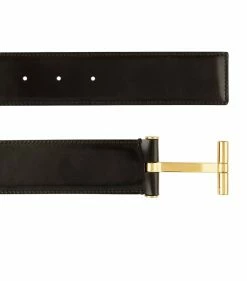 TOM FORD Leather T Clasp Belt BLK BLK Belts -Tom Ford Store tom ford leather t clasp belt 14999738 27083809 1000