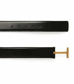 TOM FORD Leather T Clasp Belt BLK BLK Belts -Tom Ford Store tom ford leather t clasp belt 14999738 27084421 1000
