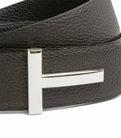 TOM FORD Leather T-Clasp Belt C7906 BLK BRW Belts -Tom Ford Store tom ford leather t clasp belt 16648491 32828351 1000