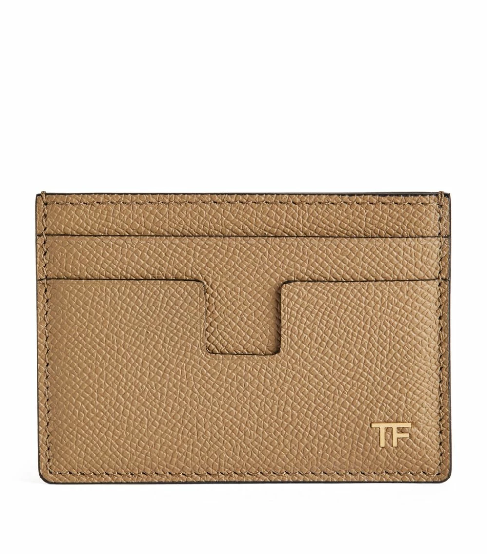 TOM FORD Leather T-Line Card Holder U7099 DARK SAND Cardholders 1 TOM FORD Leather T-Line Card Holder U7099 DARK SAND Cardholders