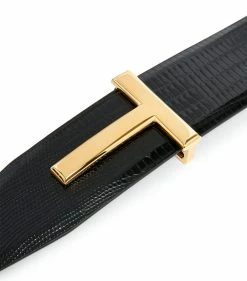 TOM FORD Lizard T-Clasp Belt BLK Belts 5 TOM FORD Lizard T-Clasp Belt BLK Belts -Tom Ford Store tom ford lizard t clasp belt 16528085 31996709 1000