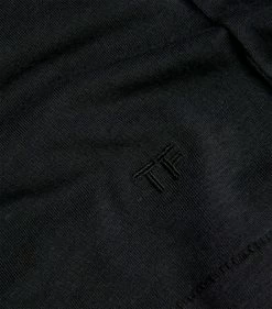 TOM FORD Lyocell-Cotton T-Shirt 001 BLK SLD Plain T-Shirts -Tom Ford Store tom ford lyocell cotton t shirt 17532638 37178824 1000