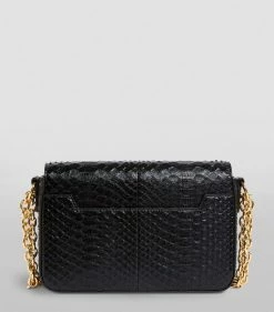 TOM FORD Medium Python Natalia Shoulder Bag BLK Top Handle Bags -Tom Ford Store tom ford medium python natalia shoulder bag 16454838 31893066 1000