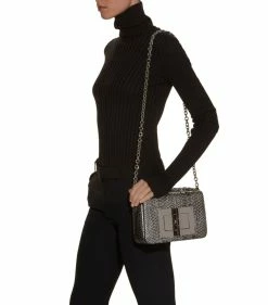 TOM FORD Medium Python Natalia Shoulder Bag SLV Shoulder Bags