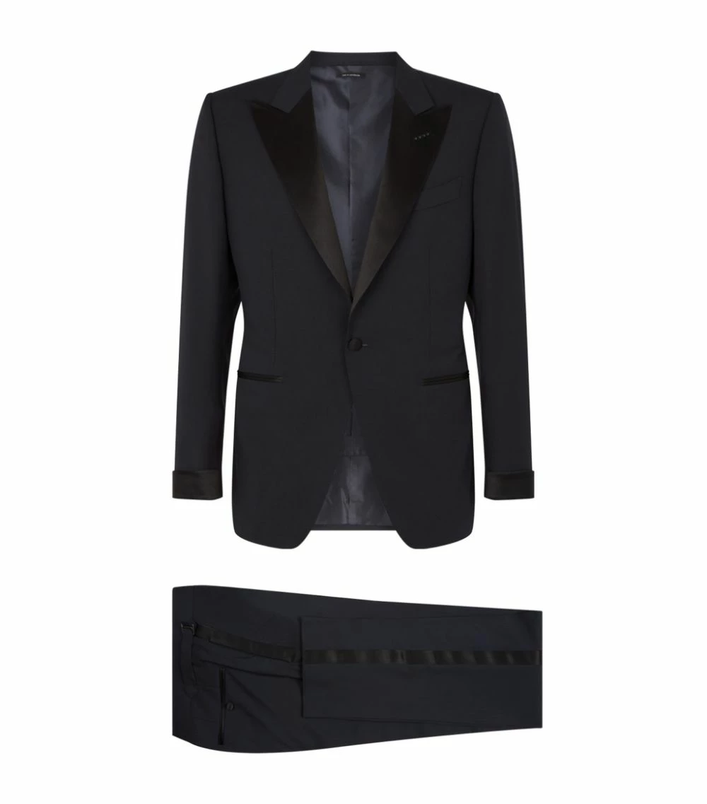 TOM FORD O'Connor Satin-Trim Two-Piece Tuxedo 412 NVY Tuxedos 1 TOM FORD O'Connor Satin-Trim Two-Piece Tuxedo 412 NVY Tuxedos