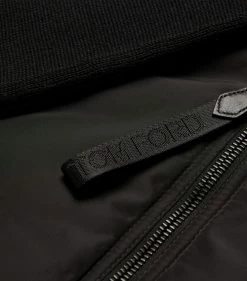 TOM FORD Panelled Hooded Bomber Jacket K09 BLK SLD Bomber Jackets -Tom Ford Store tom ford panelled hooded bomber jacket 16405352 31502126 1000