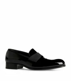 TOM FORD Patent Leather Loafers GOLD