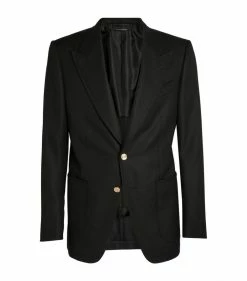 TOM FORD Shelton Hopsack Tailored Jacket BLACK Blazers