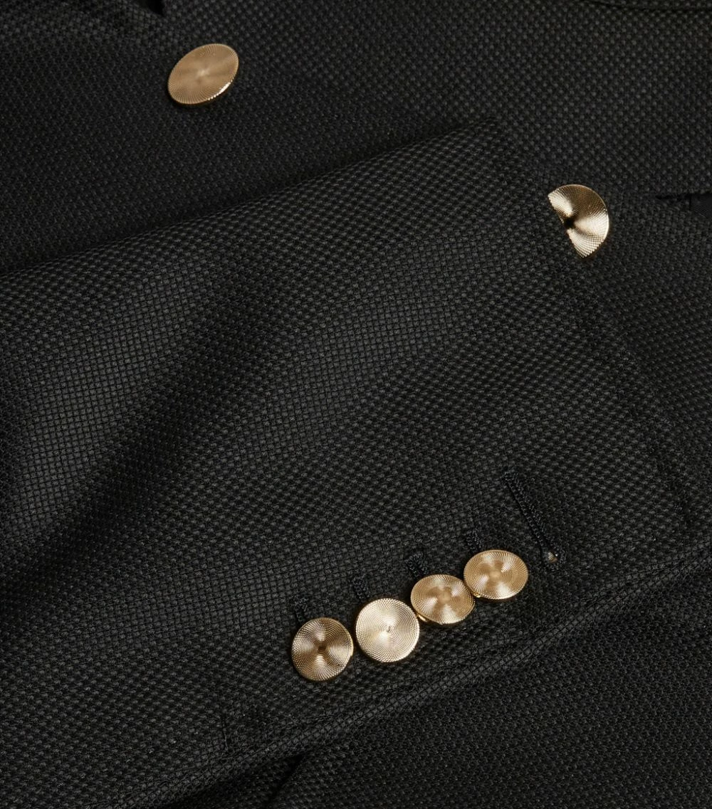 TOM FORD Shelton Hopsack Tailored Jacket BLACK Blazers 2 TOM FORD Shelton Hopsack Tailored Jacket BLACK Blazers - Image 2