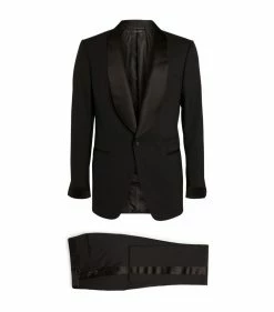 TOM FORD Shelton Satin-Trim Tuxedo 001 BLK Tuxedos
